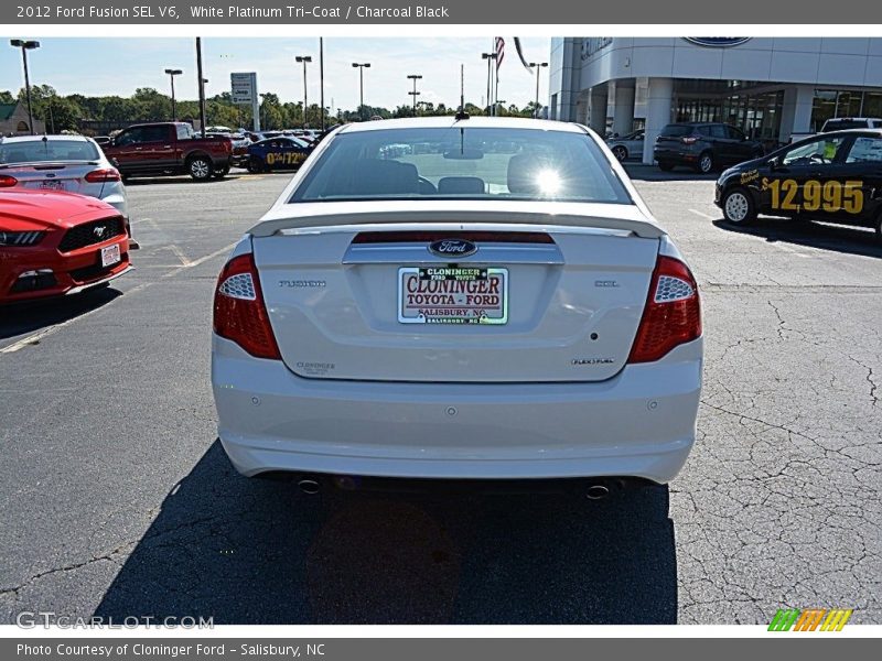 White Platinum Tri-Coat / Charcoal Black 2012 Ford Fusion SEL V6