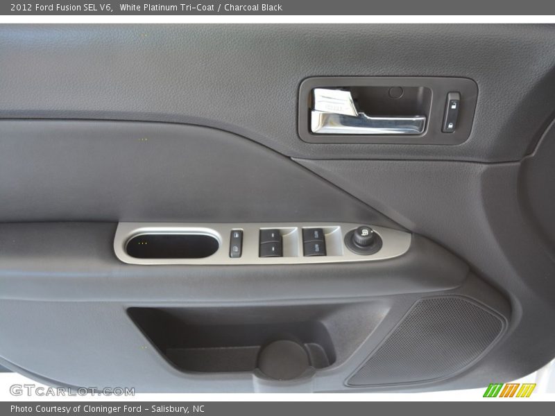 White Platinum Tri-Coat / Charcoal Black 2012 Ford Fusion SEL V6