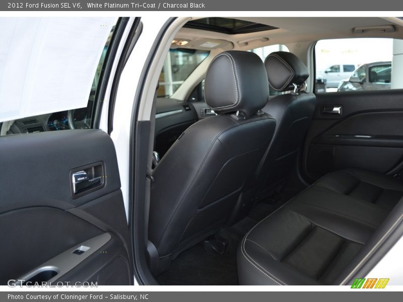 White Platinum Tri-Coat / Charcoal Black 2012 Ford Fusion SEL V6