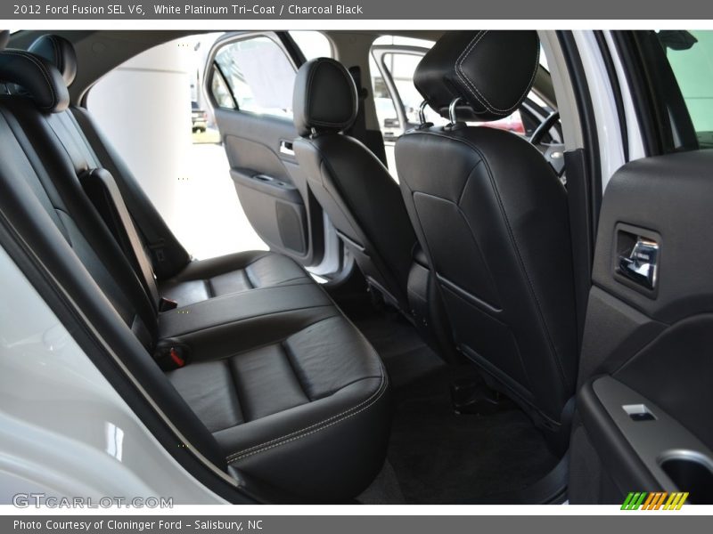 White Platinum Tri-Coat / Charcoal Black 2012 Ford Fusion SEL V6