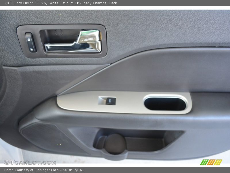 White Platinum Tri-Coat / Charcoal Black 2012 Ford Fusion SEL V6