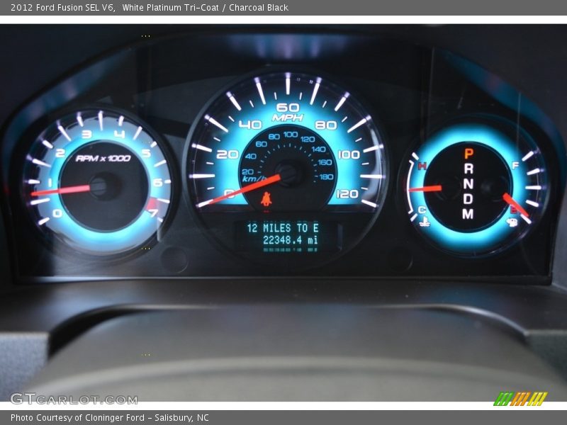 White Platinum Tri-Coat / Charcoal Black 2012 Ford Fusion SEL V6