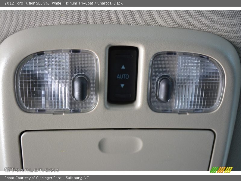 White Platinum Tri-Coat / Charcoal Black 2012 Ford Fusion SEL V6