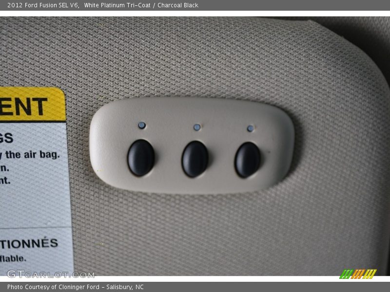 White Platinum Tri-Coat / Charcoal Black 2012 Ford Fusion SEL V6