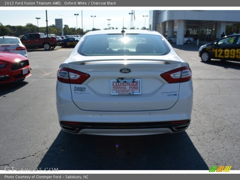 Oxford White / Charcoal Black 2013 Ford Fusion Titanium AWD