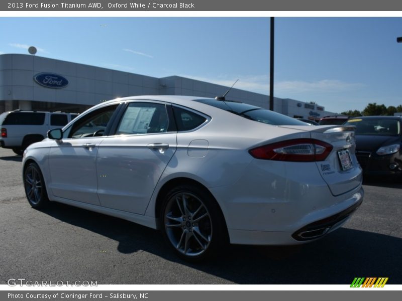 Oxford White / Charcoal Black 2013 Ford Fusion Titanium AWD