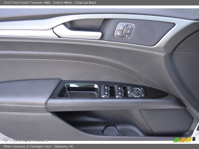 Oxford White / Charcoal Black 2013 Ford Fusion Titanium AWD