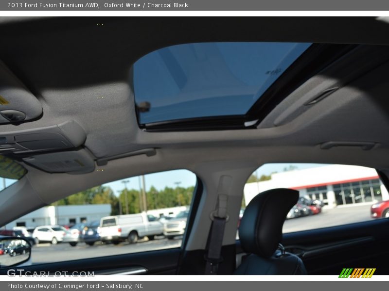 Oxford White / Charcoal Black 2013 Ford Fusion Titanium AWD