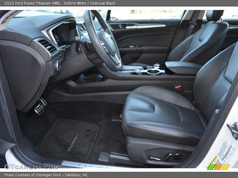 Oxford White / Charcoal Black 2013 Ford Fusion Titanium AWD