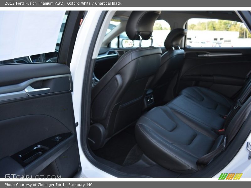Oxford White / Charcoal Black 2013 Ford Fusion Titanium AWD
