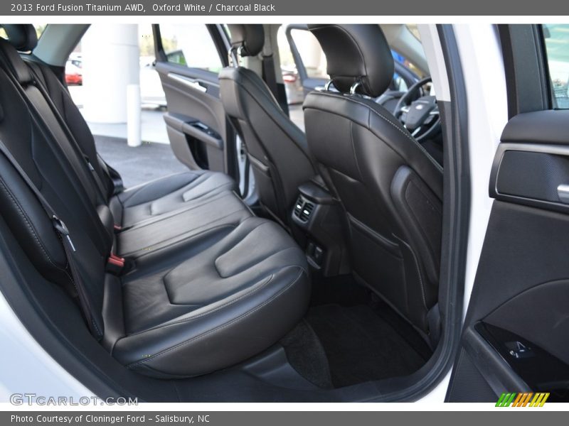 Oxford White / Charcoal Black 2013 Ford Fusion Titanium AWD