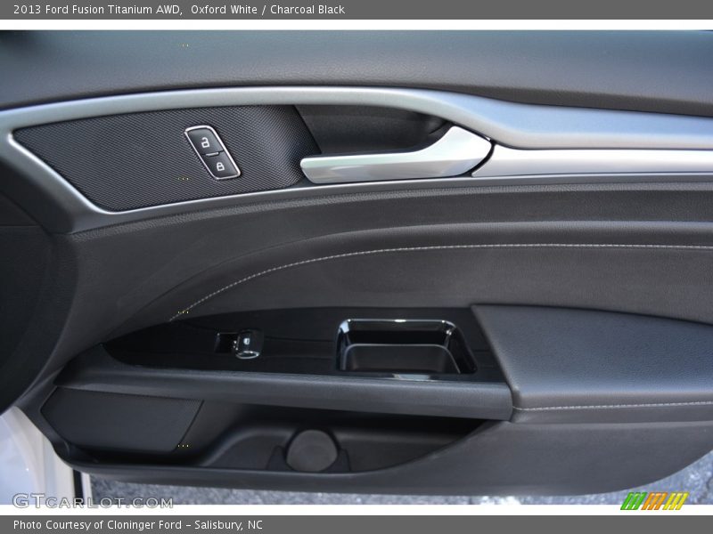 Oxford White / Charcoal Black 2013 Ford Fusion Titanium AWD