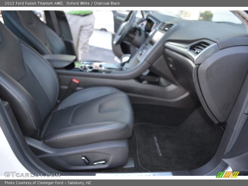 Oxford White / Charcoal Black 2013 Ford Fusion Titanium AWD