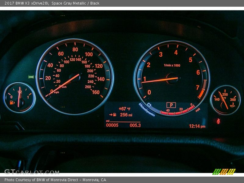 Space Gray Metallic / Black 2017 BMW X3 xDrive28i