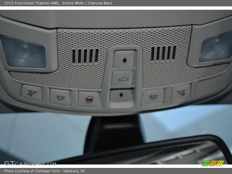 Oxford White / Charcoal Black 2013 Ford Fusion Titanium AWD