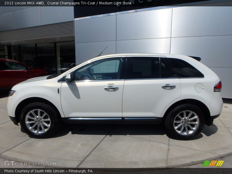Crystal Champagne Tri-Coat / Medium Light Stone 2013 Lincoln MKX AWD