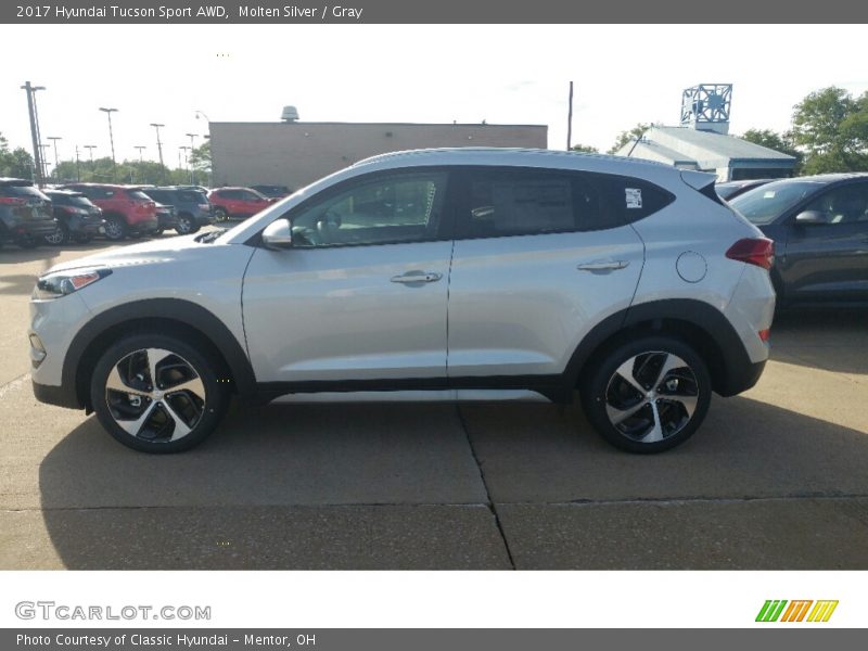 Molten Silver / Gray 2017 Hyundai Tucson Sport AWD
