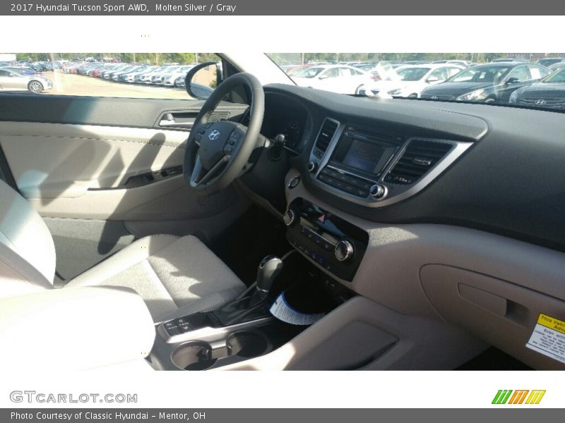 Molten Silver / Gray 2017 Hyundai Tucson Sport AWD