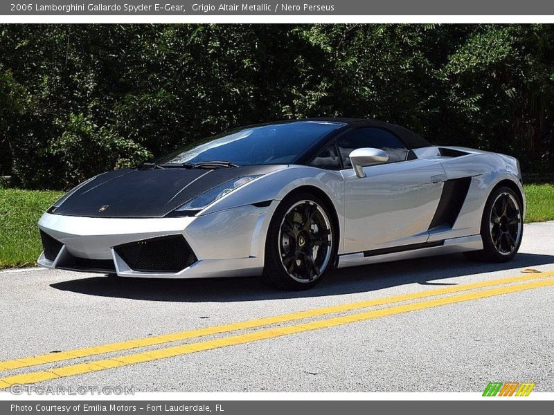 Grigio Altair Metallic / Nero Perseus 2006 Lamborghini Gallardo Spyder E-Gear