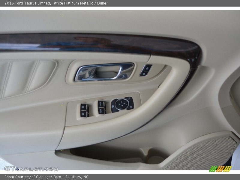 White Platinum Metallic / Dune 2015 Ford Taurus Limited