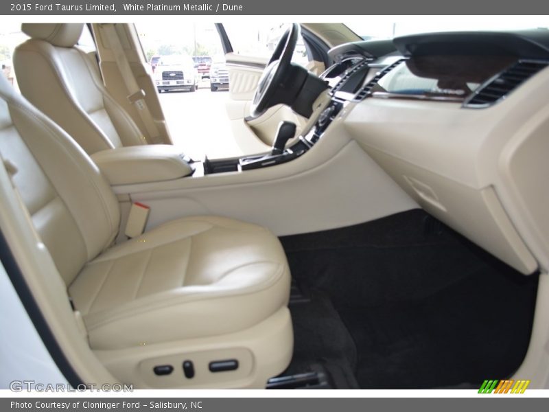 White Platinum Metallic / Dune 2015 Ford Taurus Limited