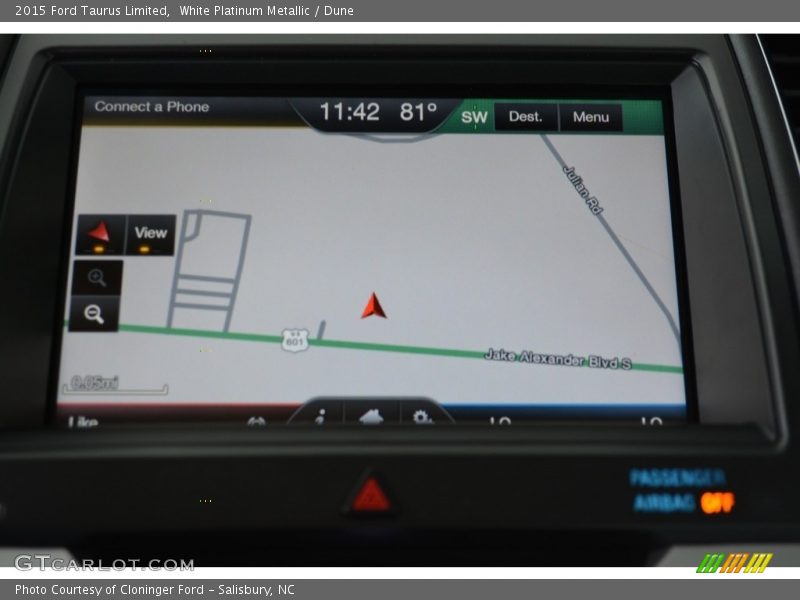 White Platinum Metallic / Dune 2015 Ford Taurus Limited