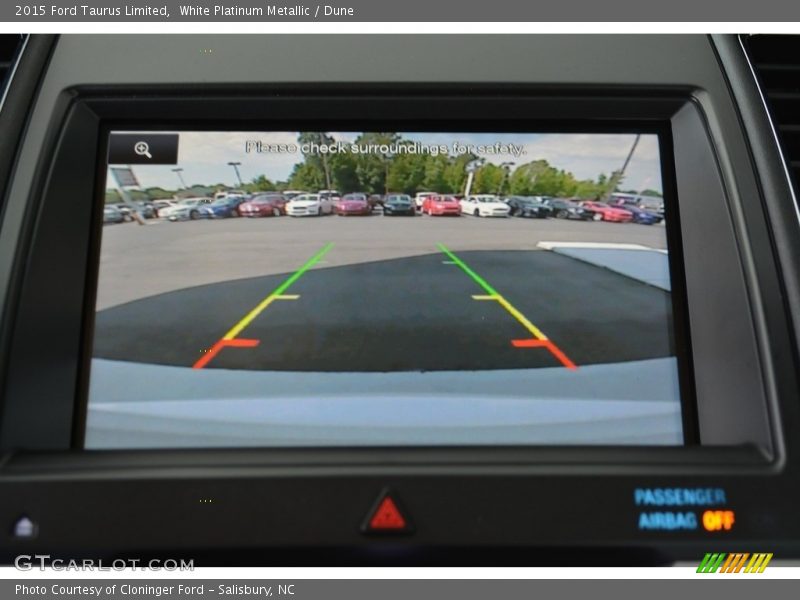 White Platinum Metallic / Dune 2015 Ford Taurus Limited