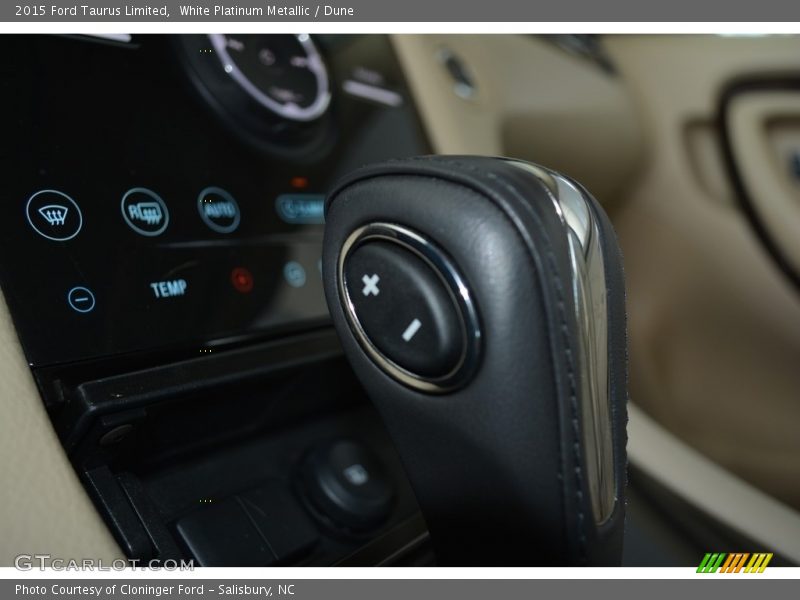White Platinum Metallic / Dune 2015 Ford Taurus Limited