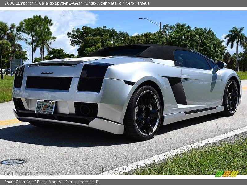 Grigio Altair Metallic / Nero Perseus 2006 Lamborghini Gallardo Spyder E-Gear
