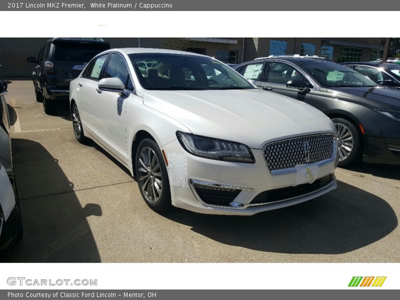 White Platinum / Cappuccino 2017 Lincoln MKZ Premier