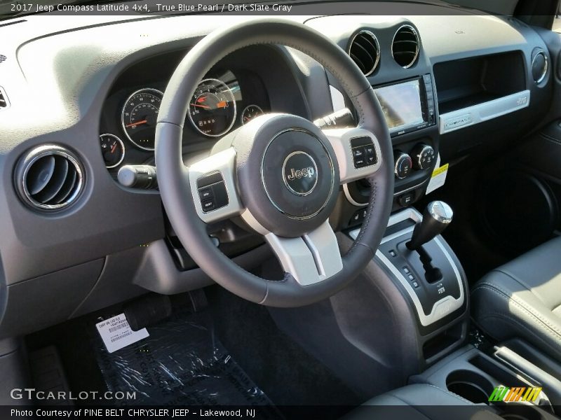 True Blue Pearl / Dark Slate Gray 2017 Jeep Compass Latitude 4x4