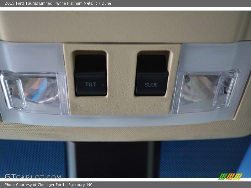 White Platinum Metallic / Dune 2015 Ford Taurus Limited