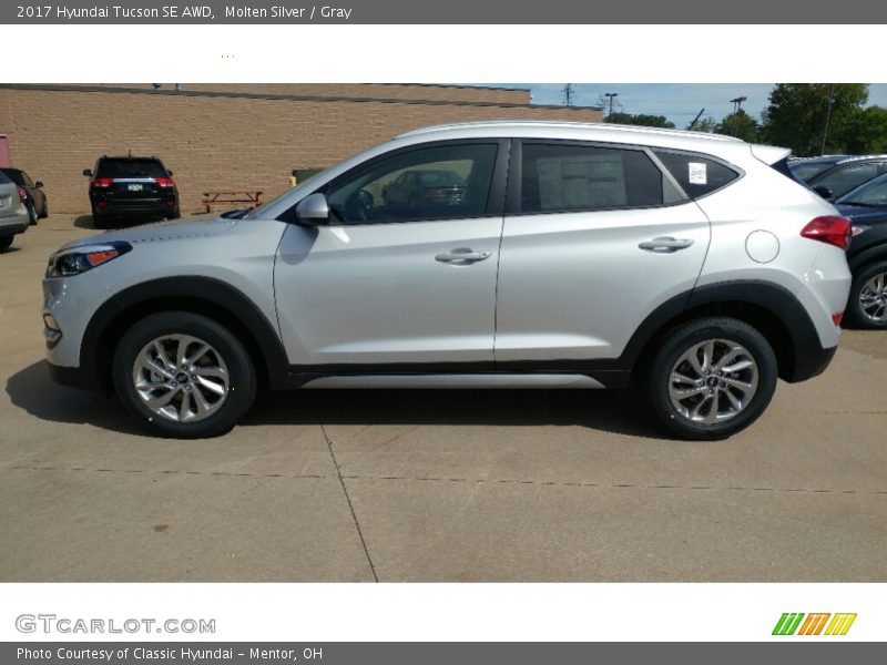 Molten Silver / Gray 2017 Hyundai Tucson SE AWD