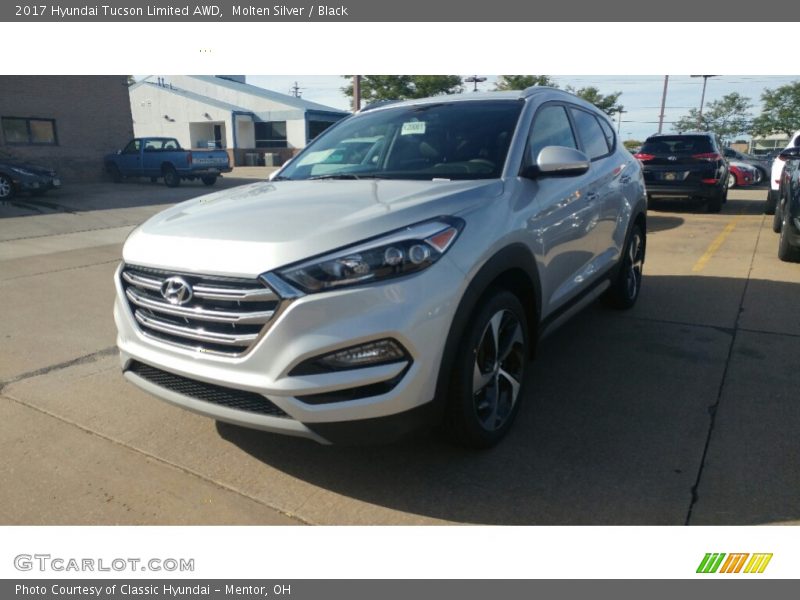 Molten Silver / Black 2017 Hyundai Tucson Limited AWD