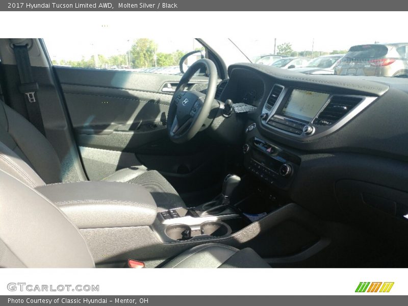 Molten Silver / Black 2017 Hyundai Tucson Limited AWD