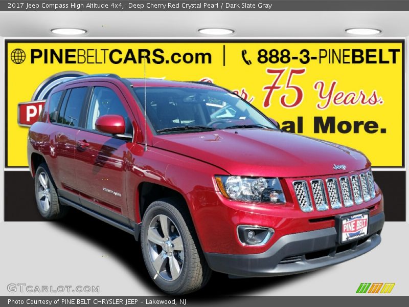 Deep Cherry Red Crystal Pearl / Dark Slate Gray 2017 Jeep Compass High Altitude 4x4