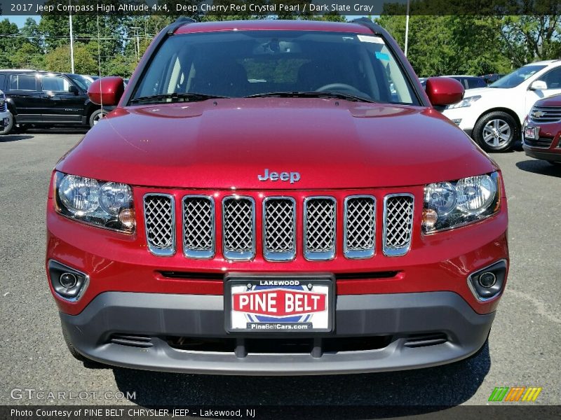 Deep Cherry Red Crystal Pearl / Dark Slate Gray 2017 Jeep Compass High Altitude 4x4