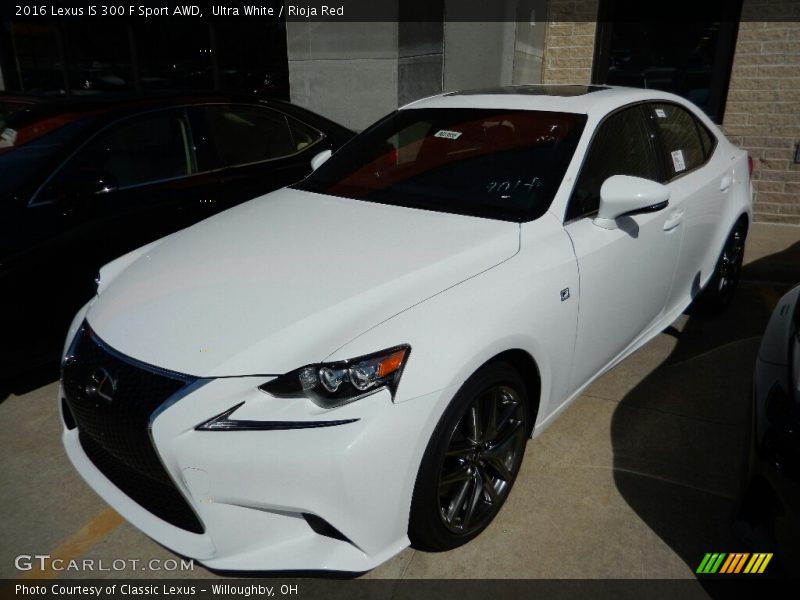 Ultra White / Rioja Red 2016 Lexus IS 300 F Sport AWD
