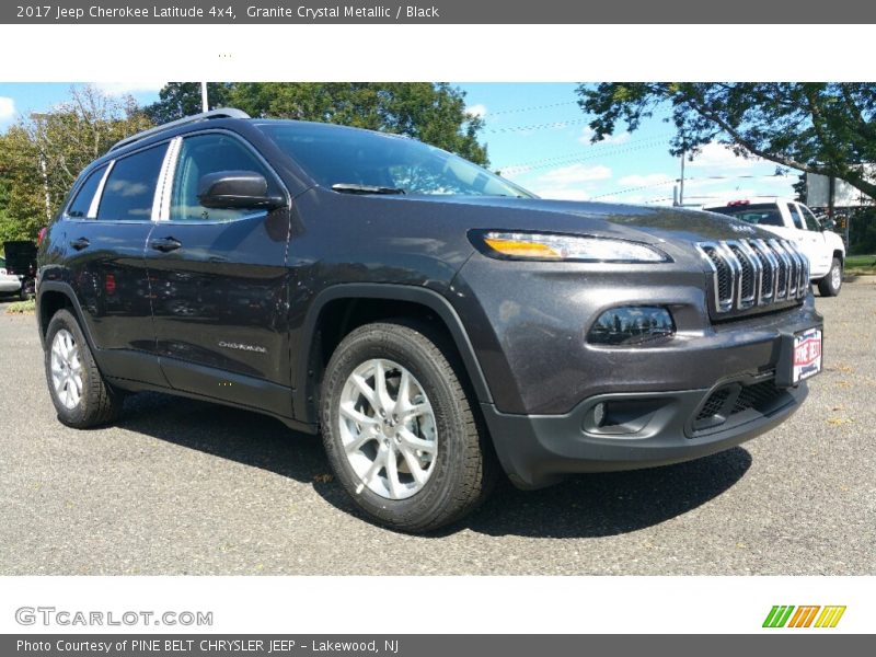 Granite Crystal Metallic / Black 2017 Jeep Cherokee Latitude 4x4