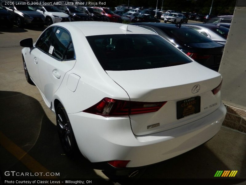 Ultra White / Rioja Red 2016 Lexus IS 300 F Sport AWD