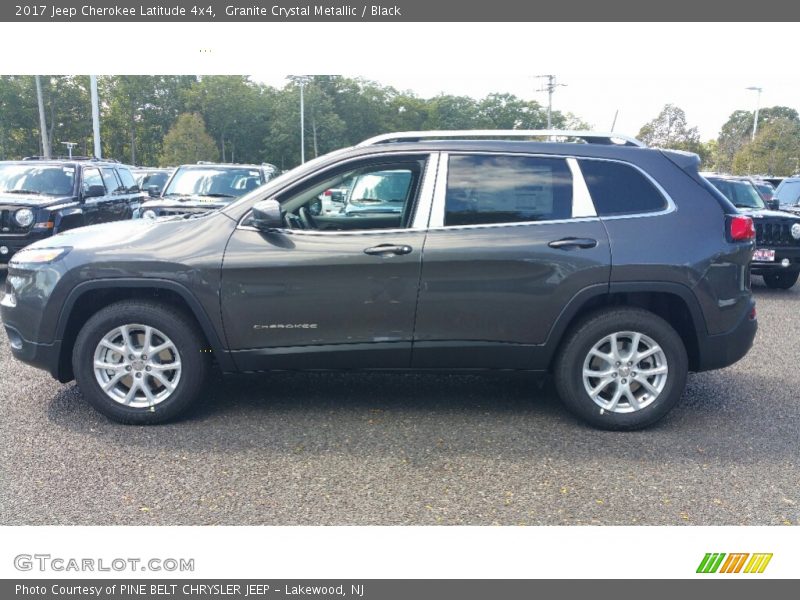Granite Crystal Metallic / Black 2017 Jeep Cherokee Latitude 4x4