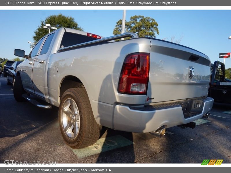 Bright Silver Metallic / Dark Slate Gray/Medium Graystone 2012 Dodge Ram 1500 Express Quad Cab