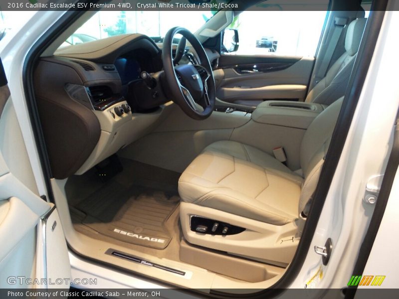 Crystal White Tricoat / Shale/Cocoa 2016 Cadillac Escalade ESV Premium 4WD