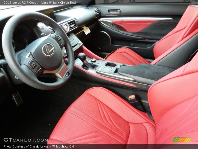  2016 RC F Coupe Circuit Red Interior