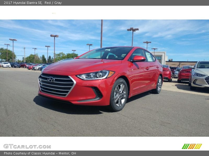 Red / Gray 2017 Hyundai Elantra SE