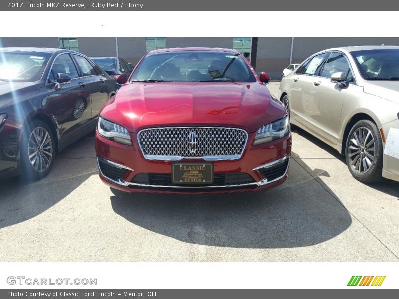 Ruby Red / Ebony 2017 Lincoln MKZ Reserve
