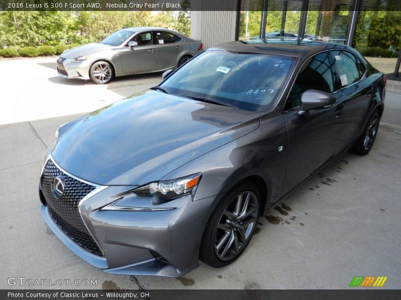 Nebula Gray Pearl / Black 2016 Lexus IS 300 F Sport AWD