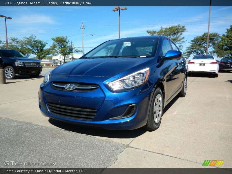 Pacific Blue / Gray 2016 Hyundai Accent SE Sedan