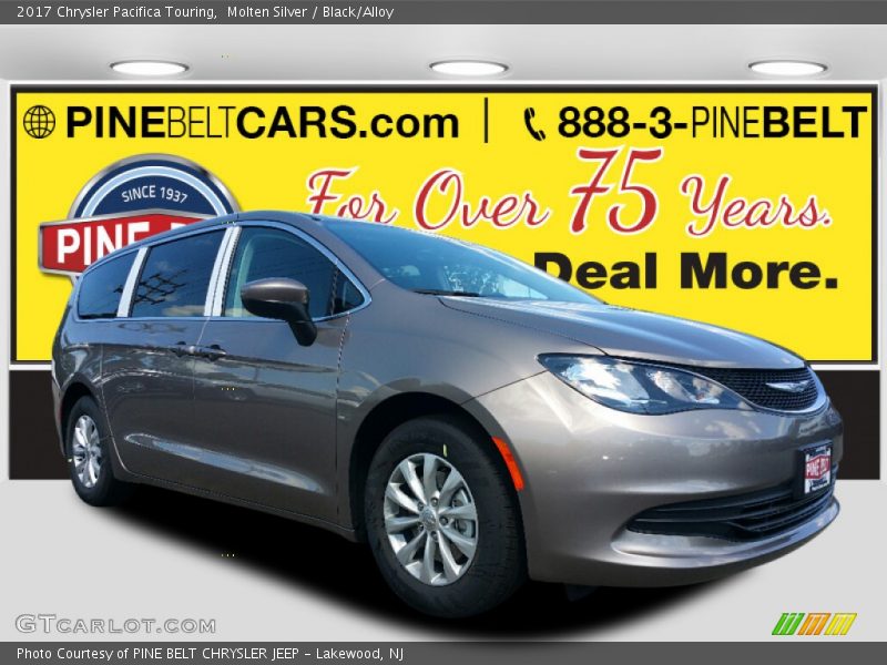 Molten Silver / Black/Alloy 2017 Chrysler Pacifica Touring