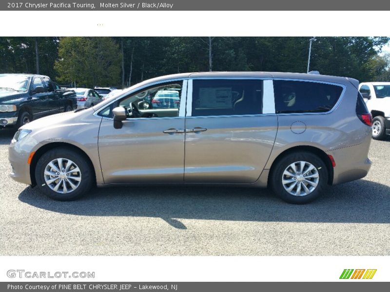 Molten Silver / Black/Alloy 2017 Chrysler Pacifica Touring